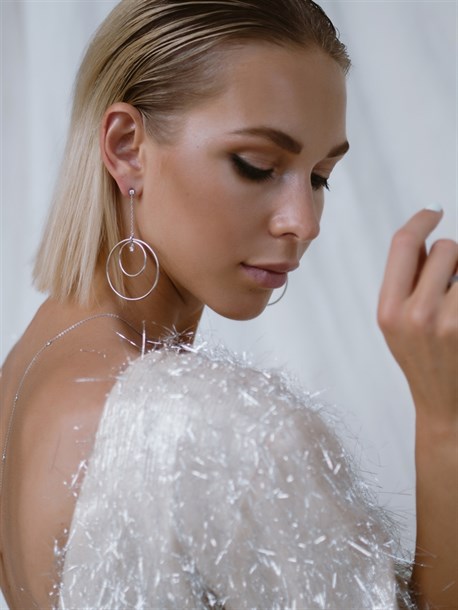 earrings circle in a circle - photo 12268