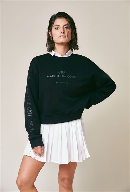 Cropped sweatshirt "Today Black" - photo 19412