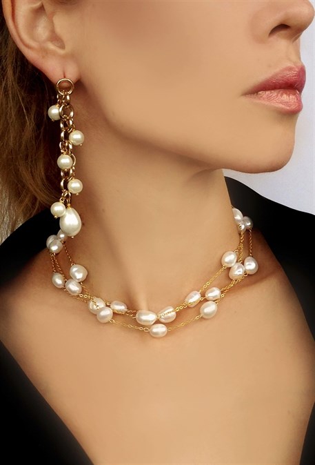 choker made of natural pearls - photo 20006