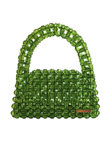 bag made of beads green small - photo 20031