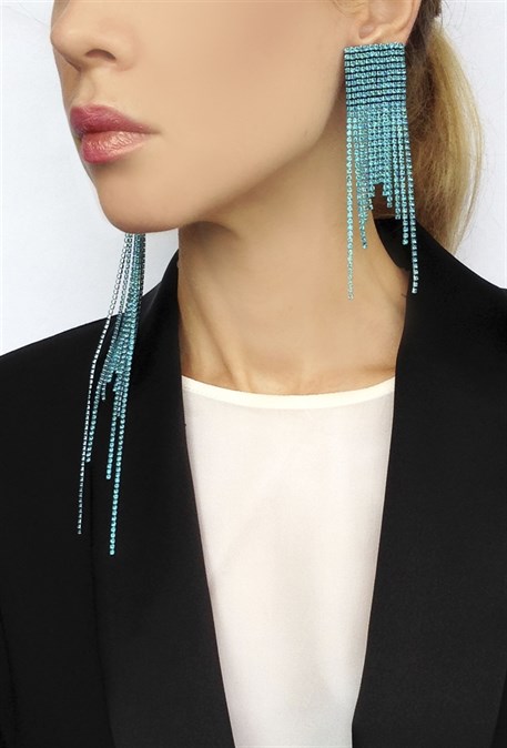 clips asymmetrical turquoise - photo 20075