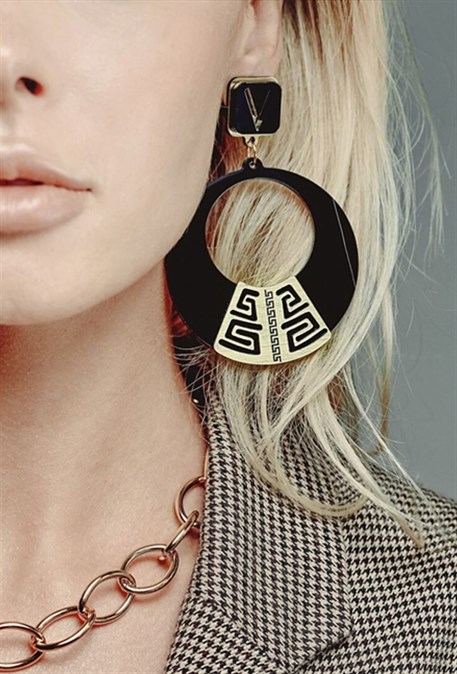 earrings with Roman pattern - photo 20078