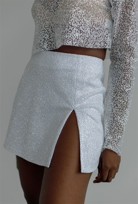 Mini skirt-mini skirt FIOLESA glitter - photo 20771