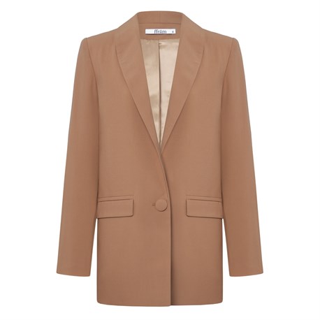 Classic straight cut jacket (sand color) - photo 21127