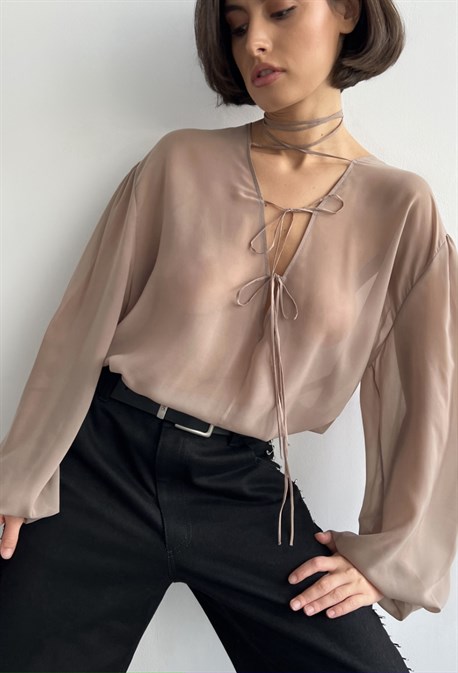 Blouse coffee whispers - photo 26540