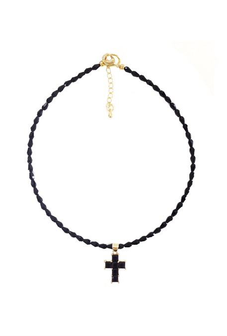 rock crystal choker with cross - photo 30615