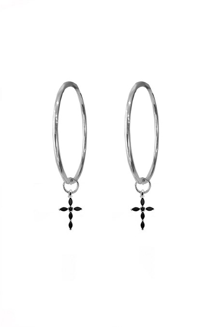 cross ring earrings - photo 30617