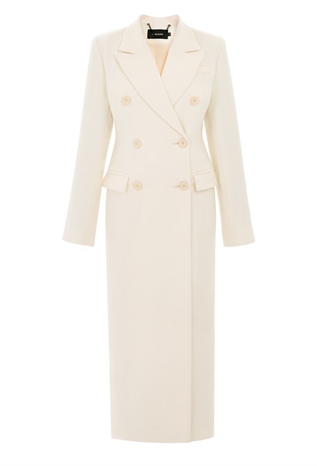 White fitted coat - photo 31729