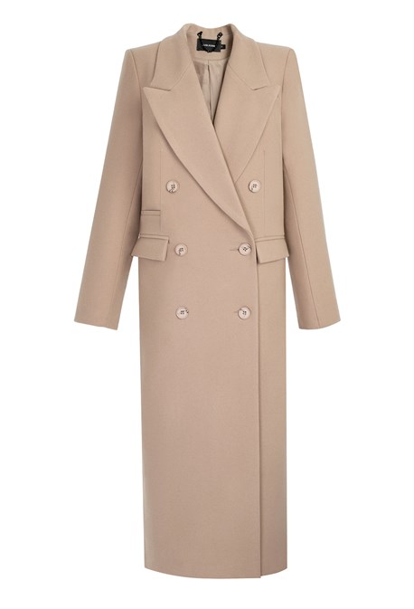 Light beige straight coat - photo 31735