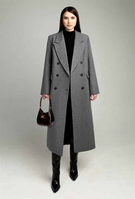 Grey Straight Coat - photo 31749