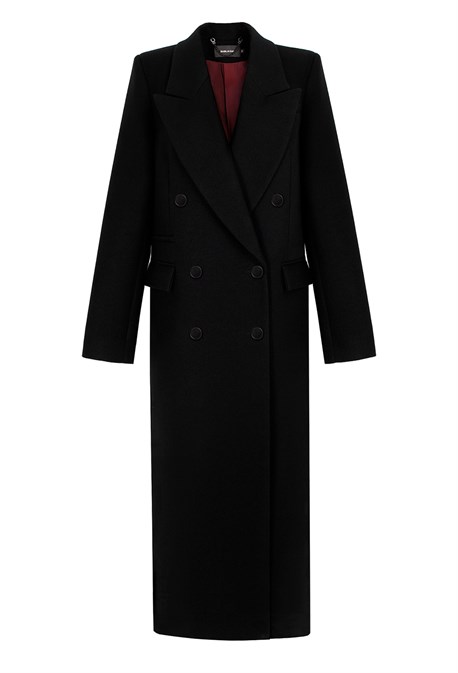 Black straight coat - photo 31756