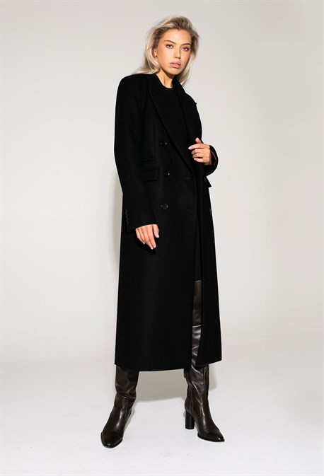 Black straight coat - photo 31761