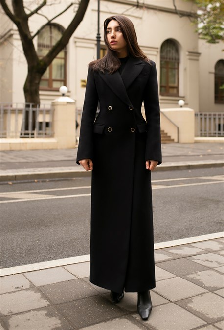 Women's long fitted coat - photo 31784