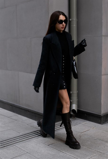 Graphite gray straight coat - photo 31800