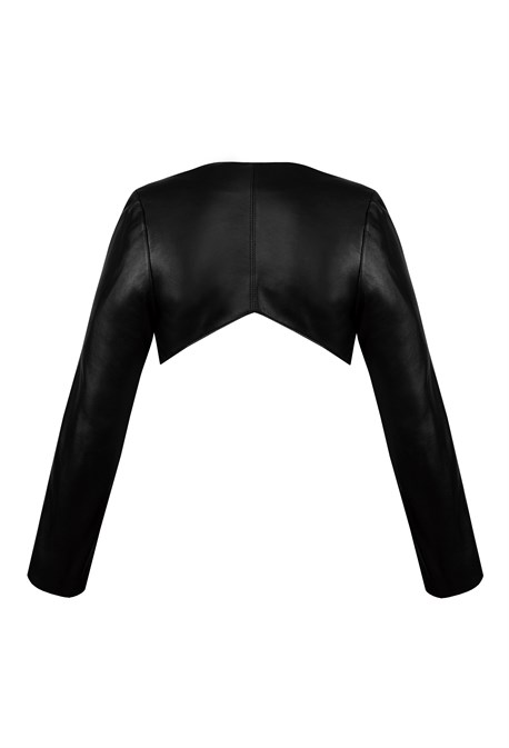 Leather bolero jacket - photo 31833
