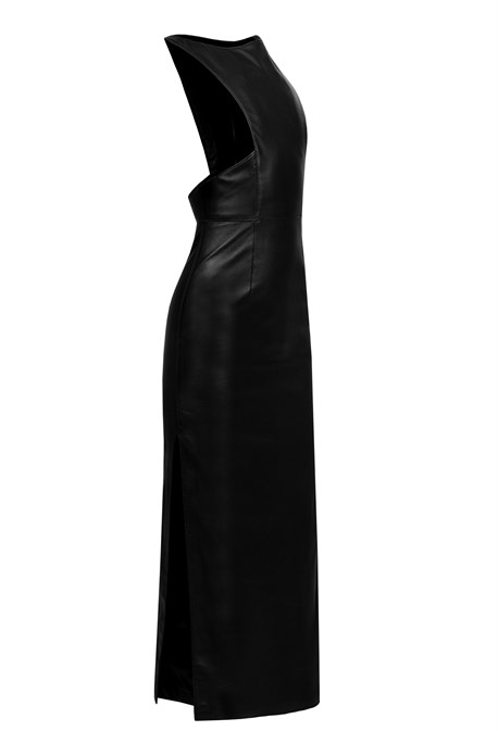 Leather sarf with thigh slit - photo 31839