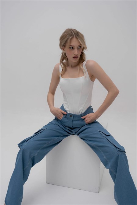 BLOOM corset top white - photo 31860