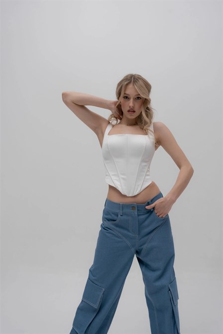 BLOOM corset top white - photo 31861