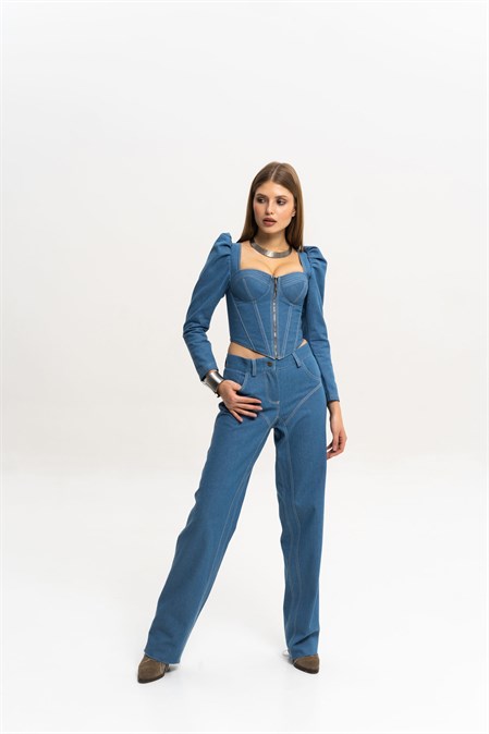 MARINA denim corset - photo 31897