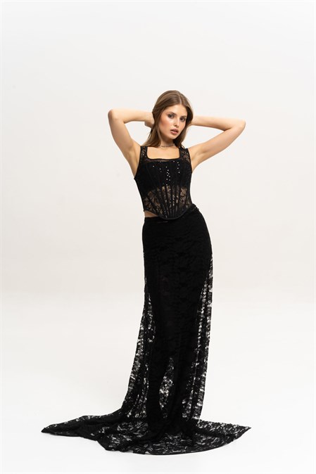 LIME Lace Corset Top - photo 31907