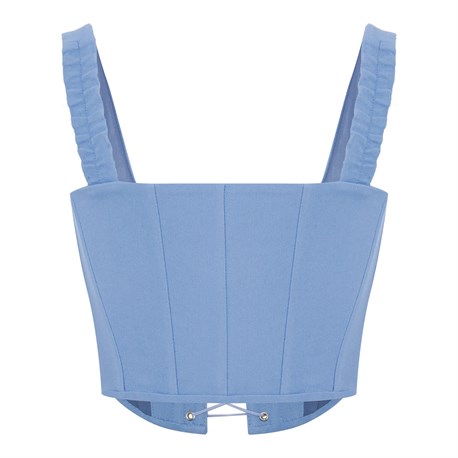 Corset with lacing denim - photo 32004