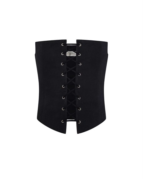 Straight corset top with lacing - photo 32024