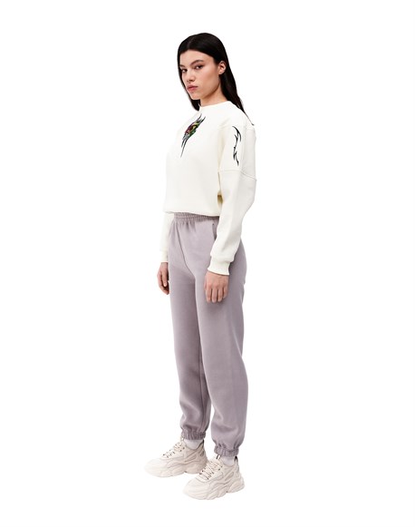 Straight pants with elastic band - photo 32453