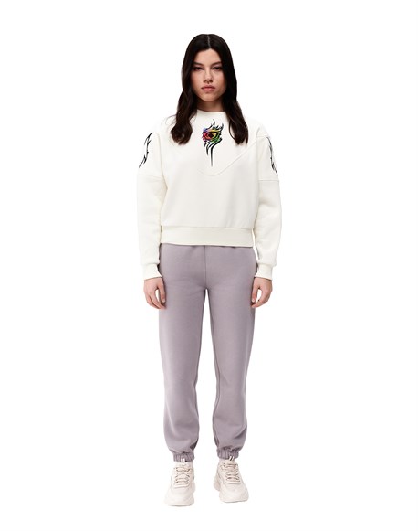 Straight pants with elastic band - photo 32454