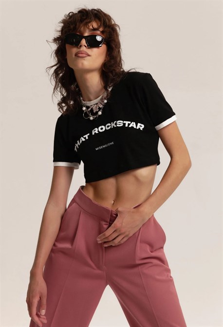 T-shirt ROCKSTAR T CROP - photo 33718