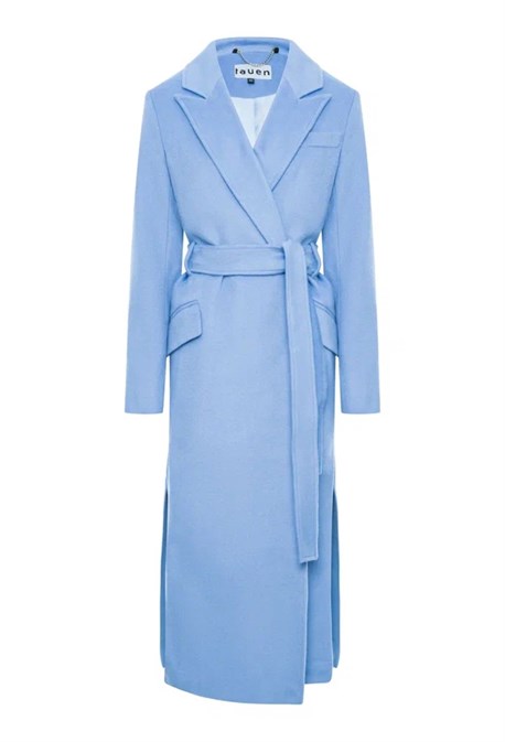 Coat-coat with slits blue - photo 35918