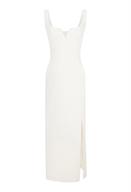 Dress with slit Milk - photo 35941