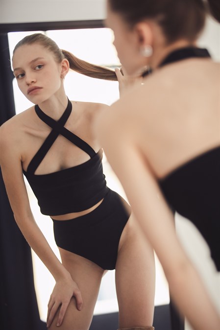 viscose top with ties - photo 36147