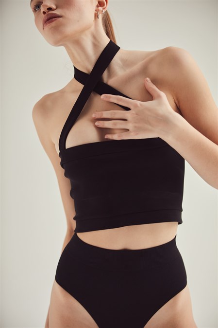 viscose top with ties - photo 36148