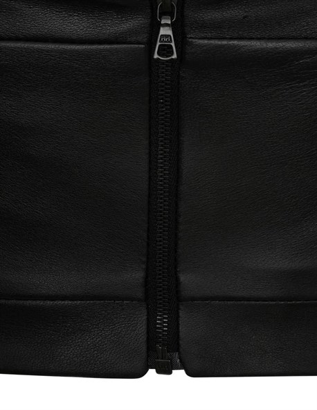 Leather top with ties - photo 36161