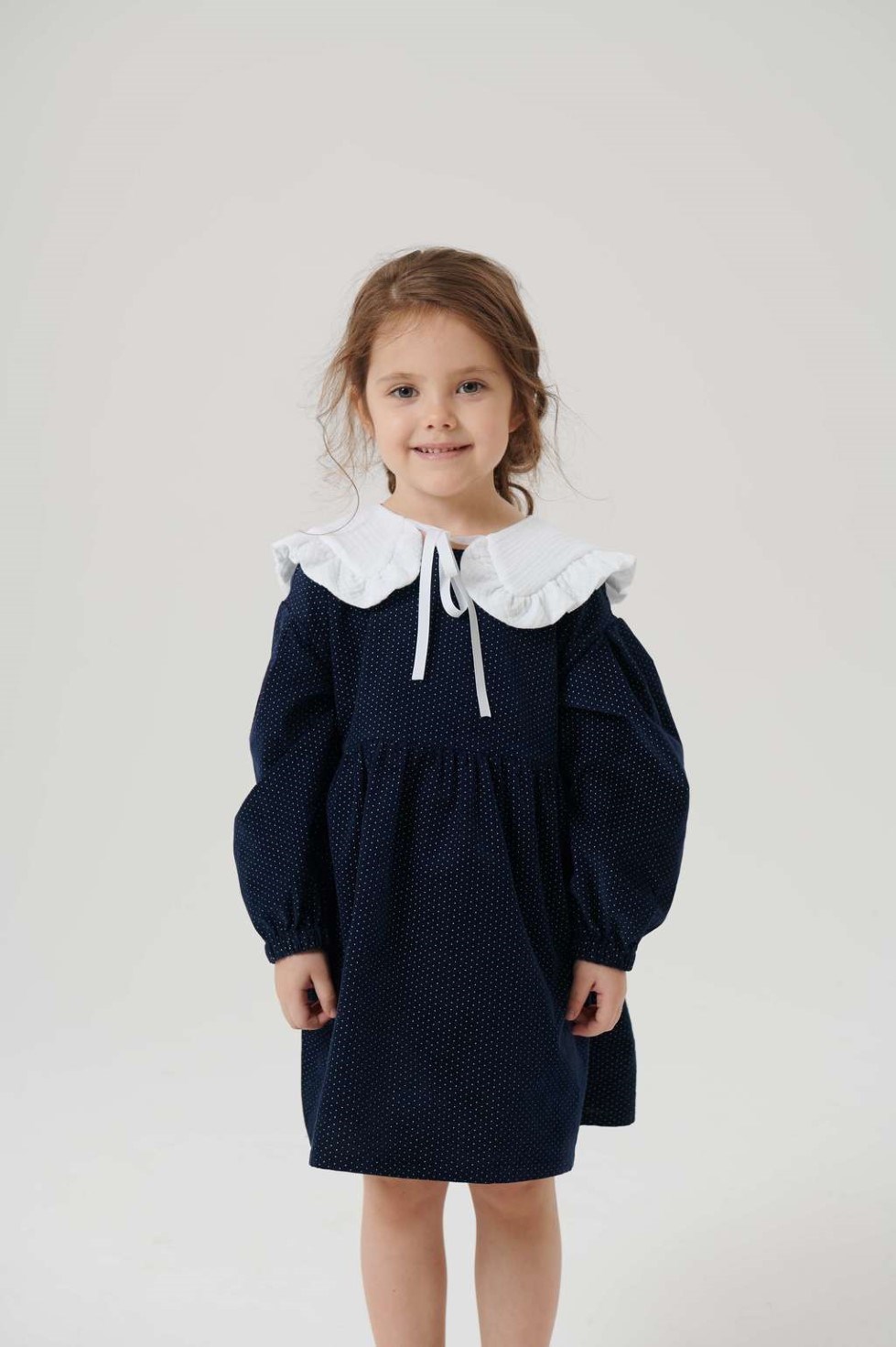 Microvelvet polka dot dress - photo 42957