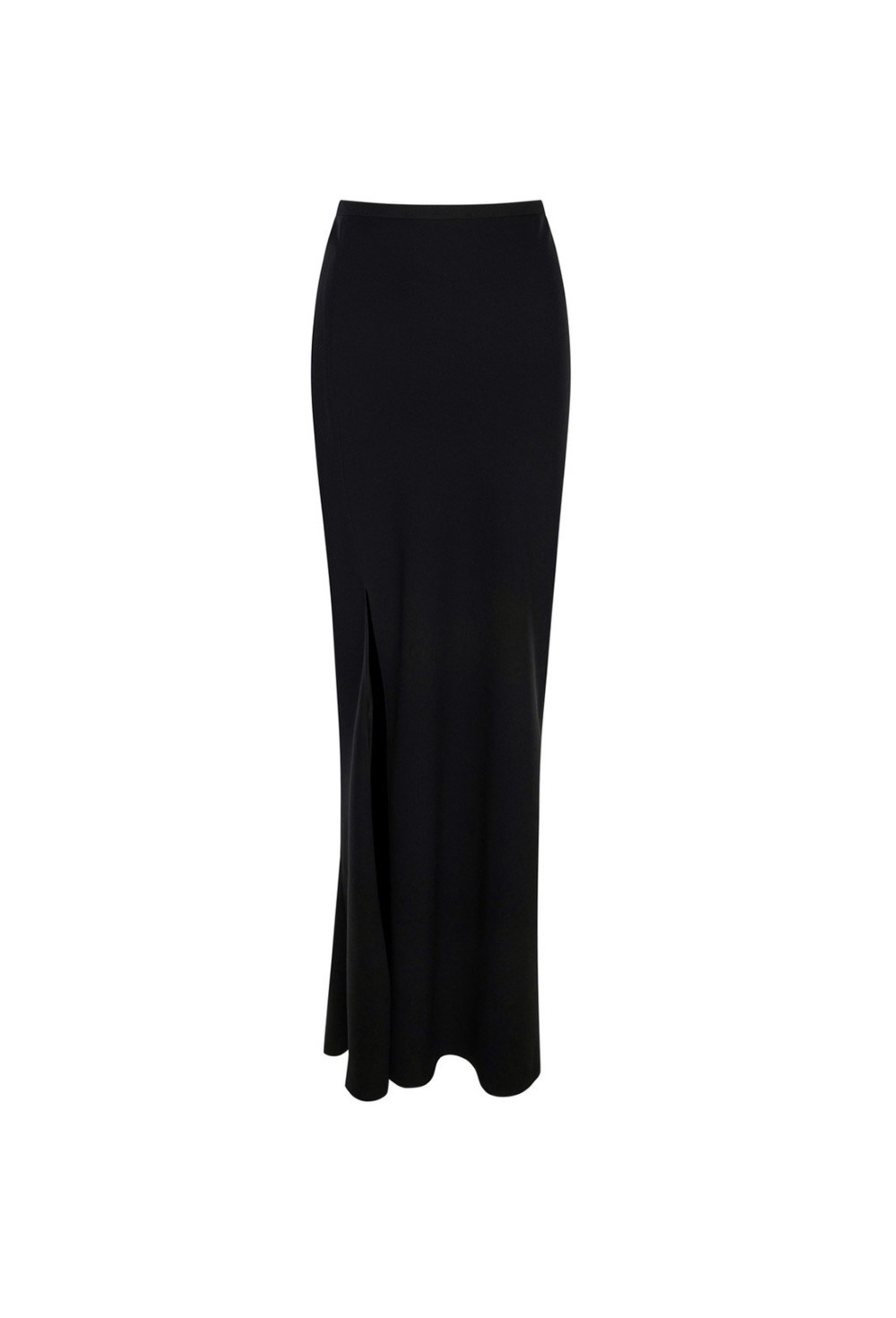 Black maxi skirt with silk insert - photo 46238