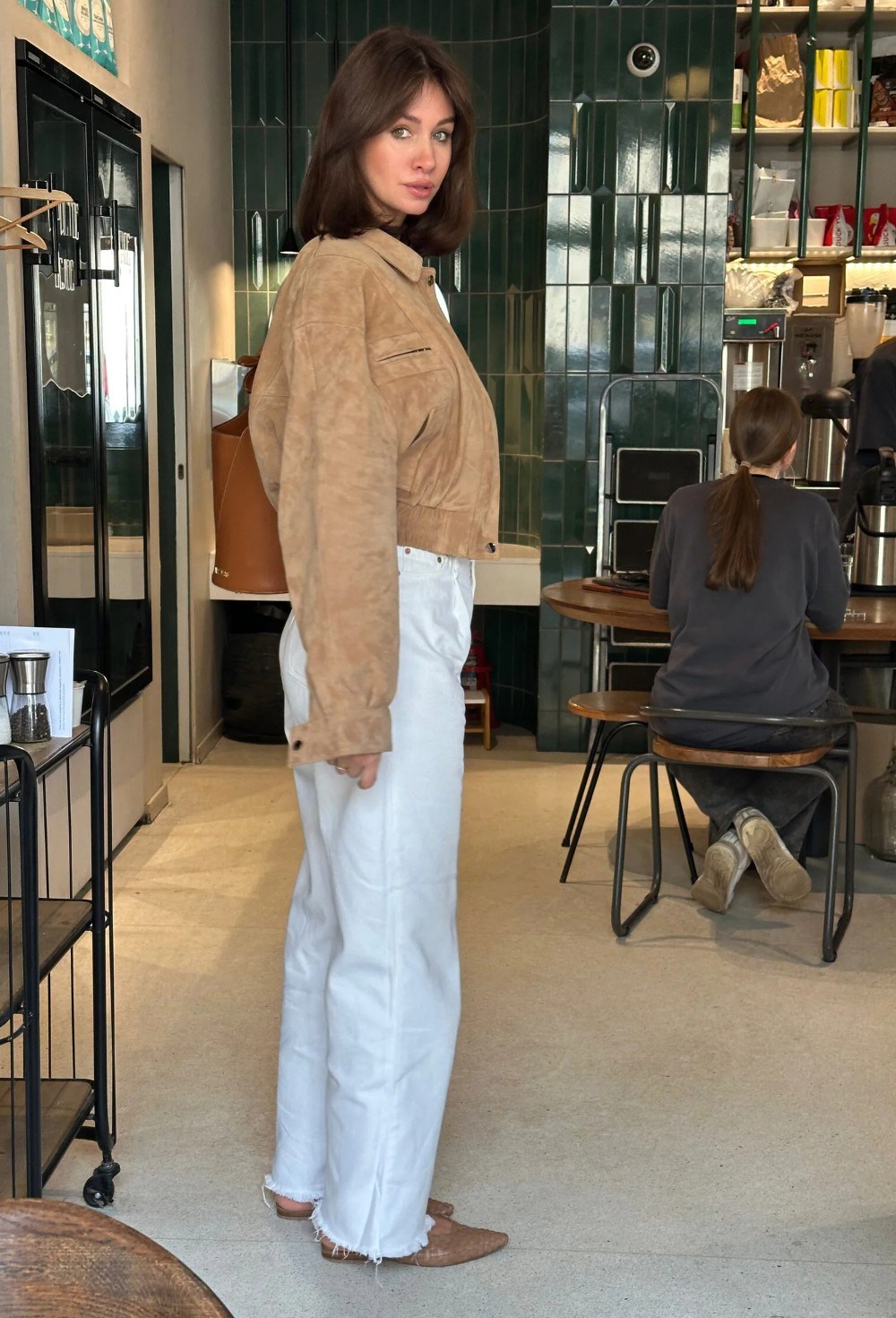 Suede aviator bomber jacket - photo 50715