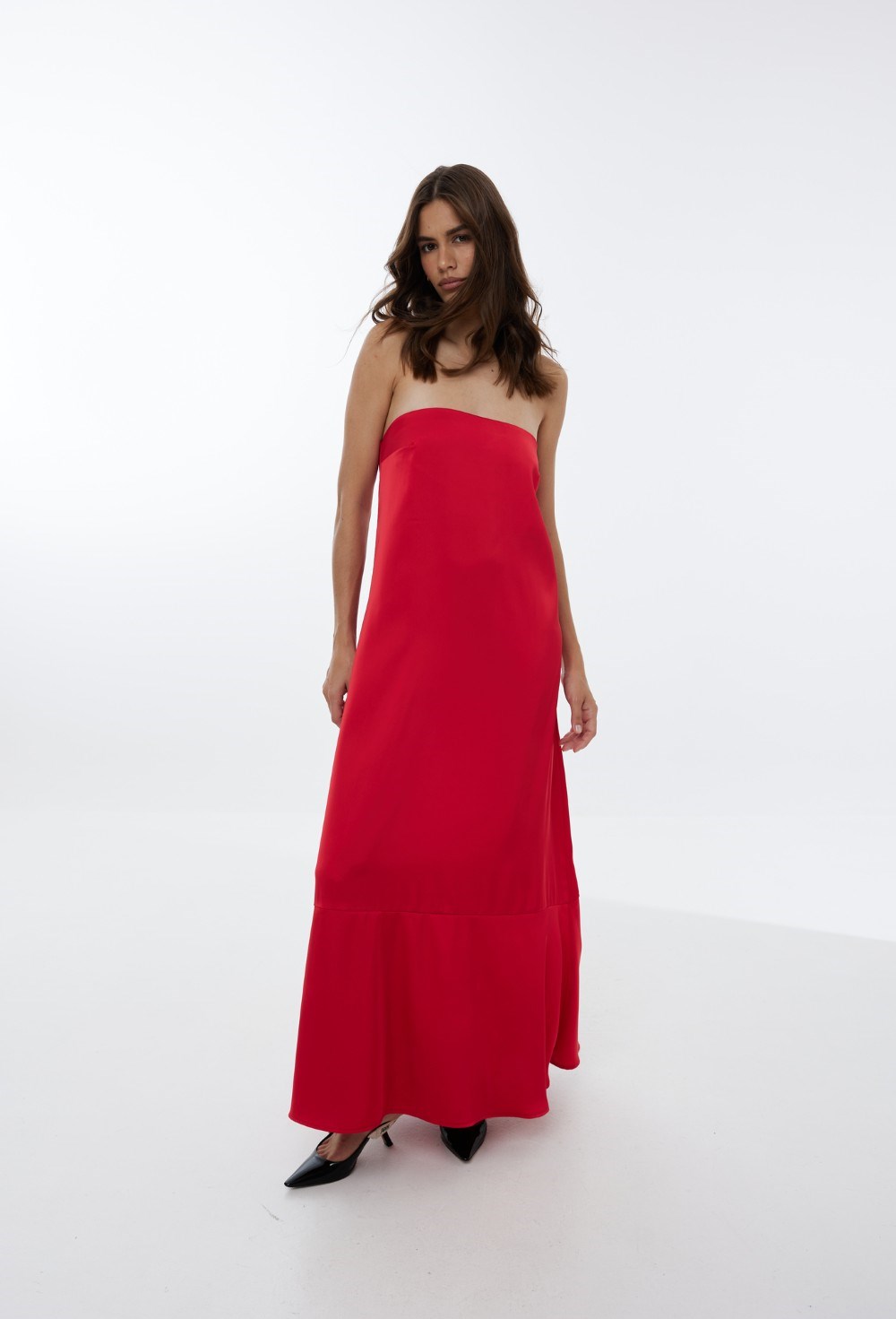 Silk Dress Aegean Goddess Crimson - photo 51371