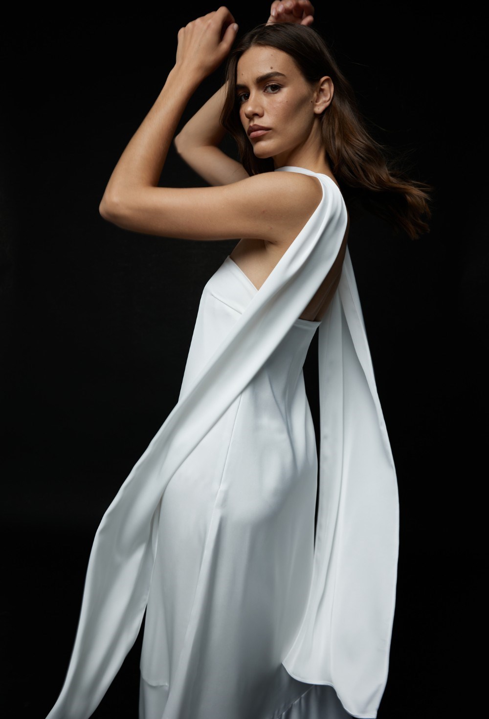 Silk Dress Aegean Goddess Pearl - photo 51383