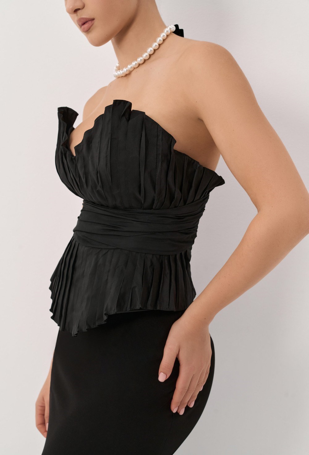 Black Pleated Corset - photo 55120
