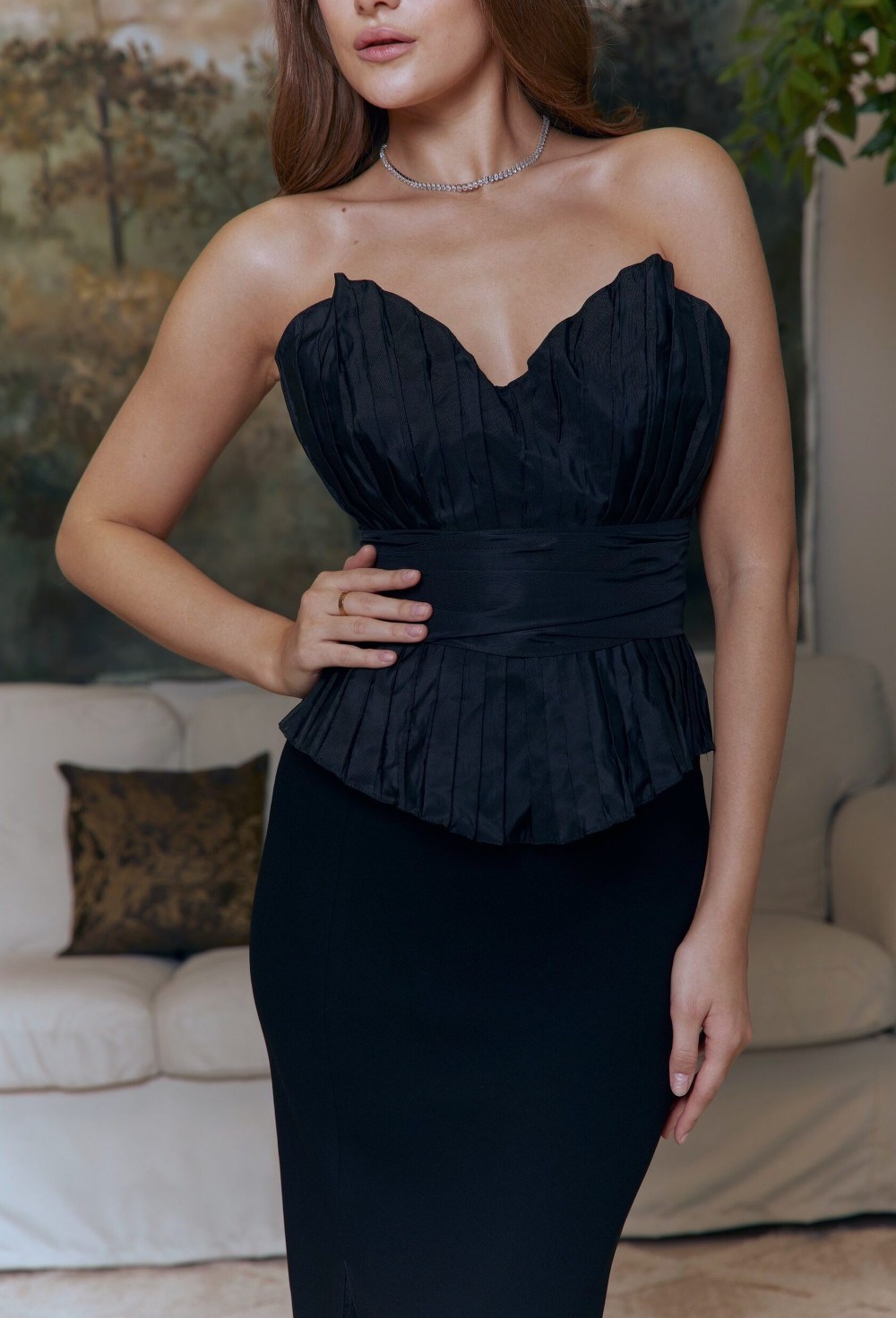 Black Pleated Corset - photo 55123