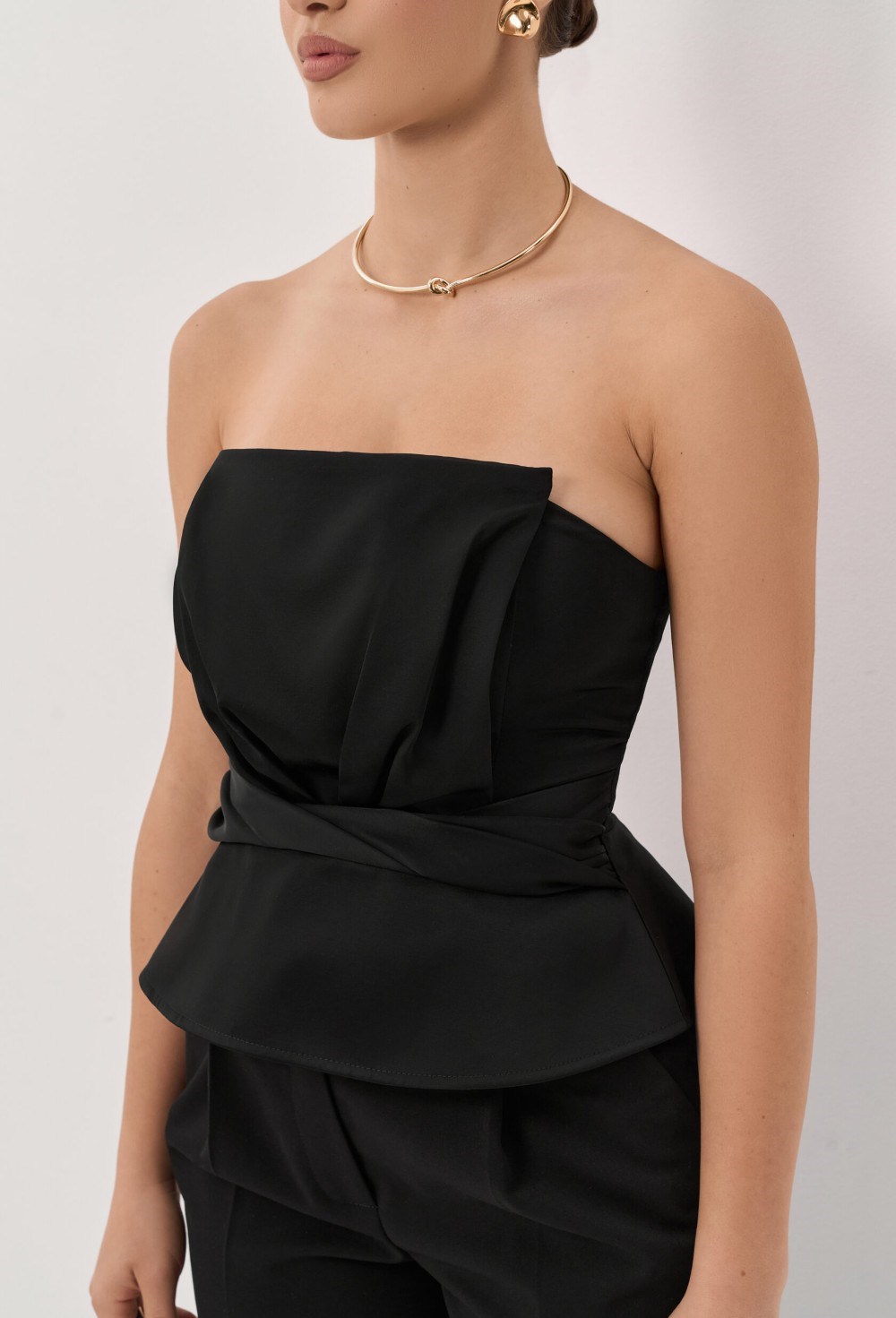 Black corset with peplum - photo 55128