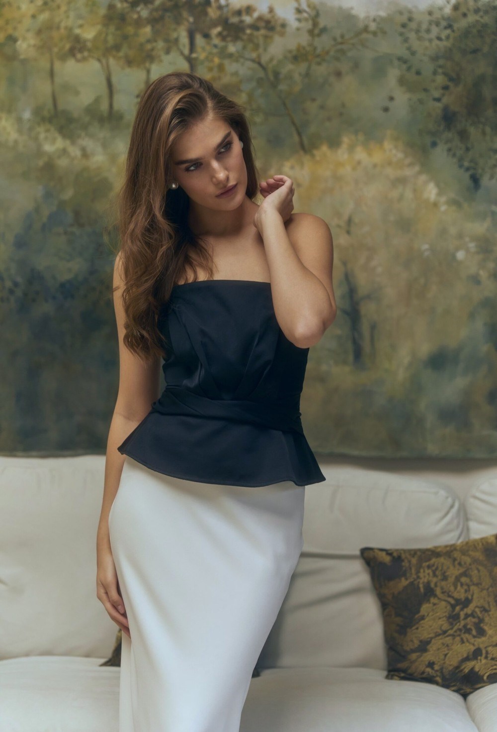 Black corset with peplum - photo 55132