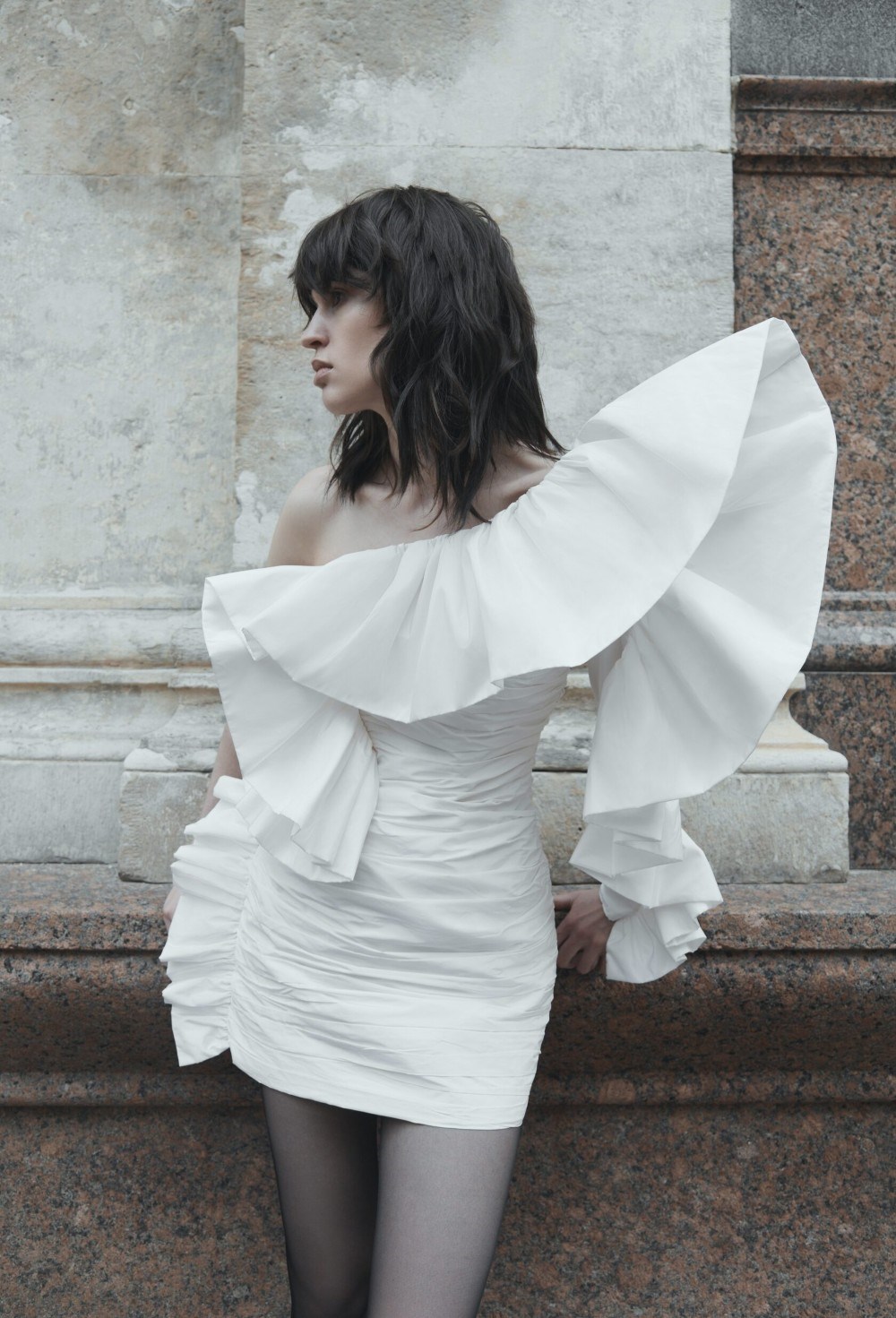 Oyster Silk Dress - photo 55568