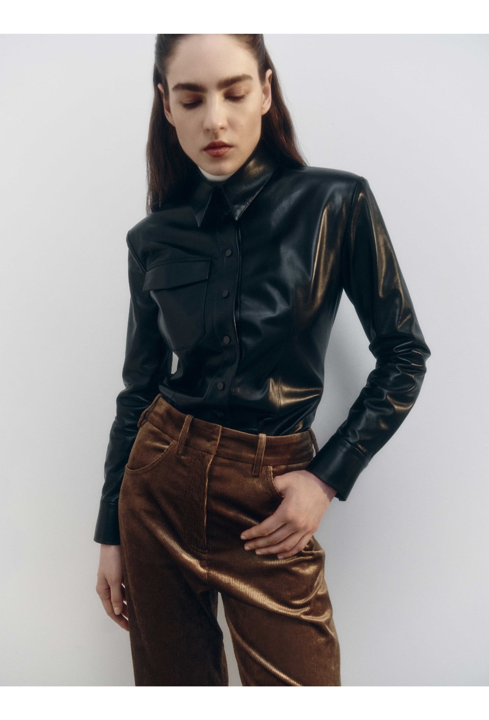 Leather shirt - photo 56046