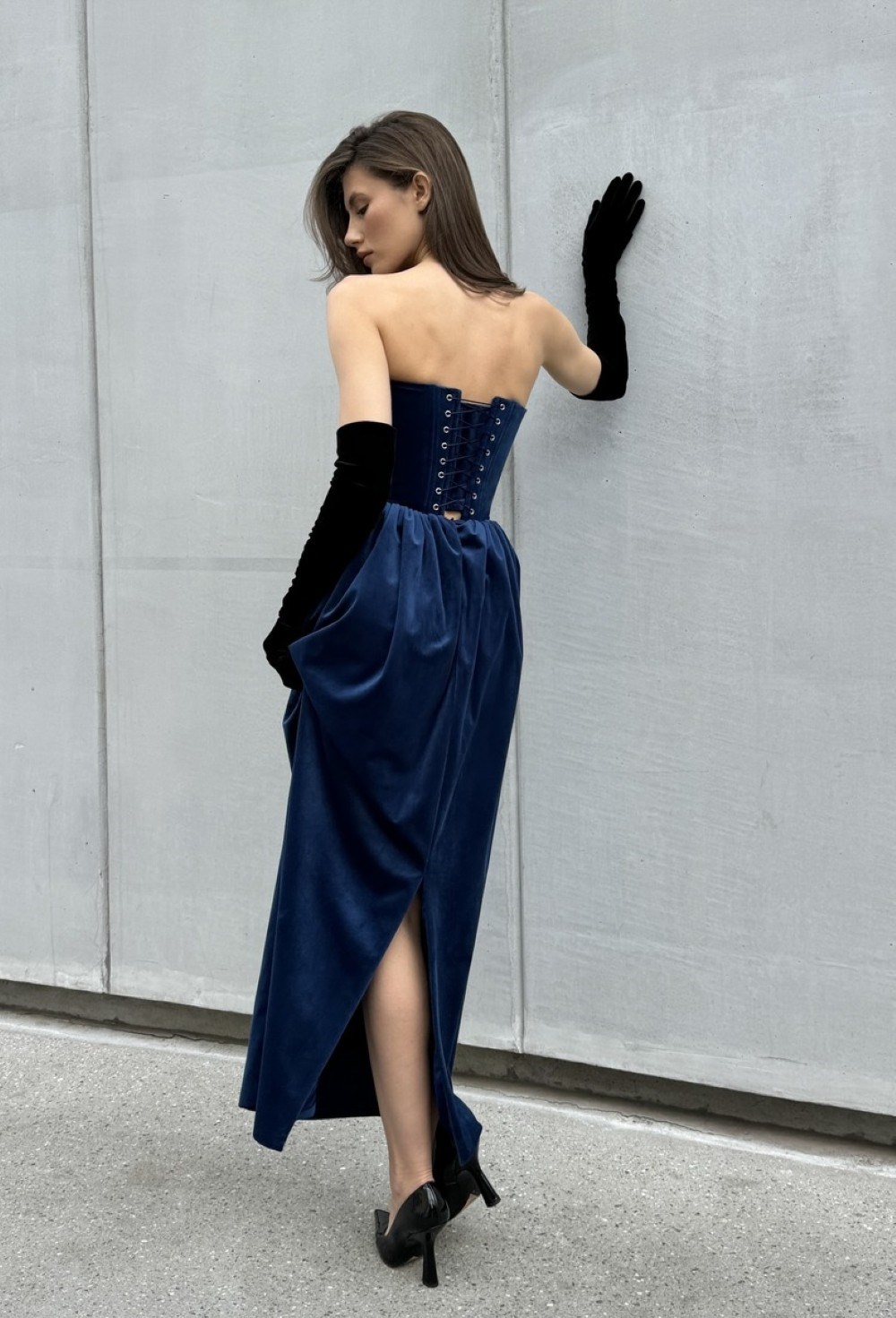 BLUE VELVET dress - photo 57558