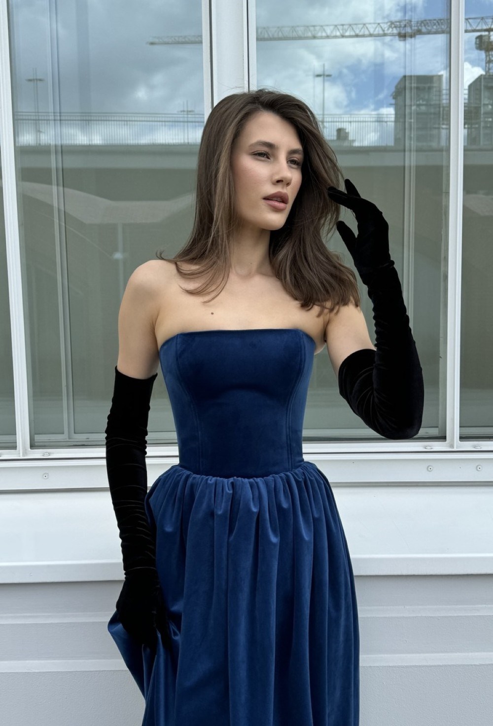 BLUE VELVET dress - photo 57559
