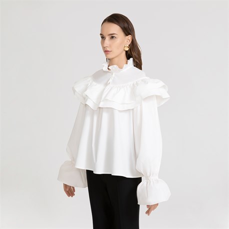 White Charlotte blouse - photo 6203