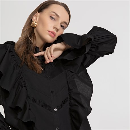 Black Victoria Blouse - photo 6439