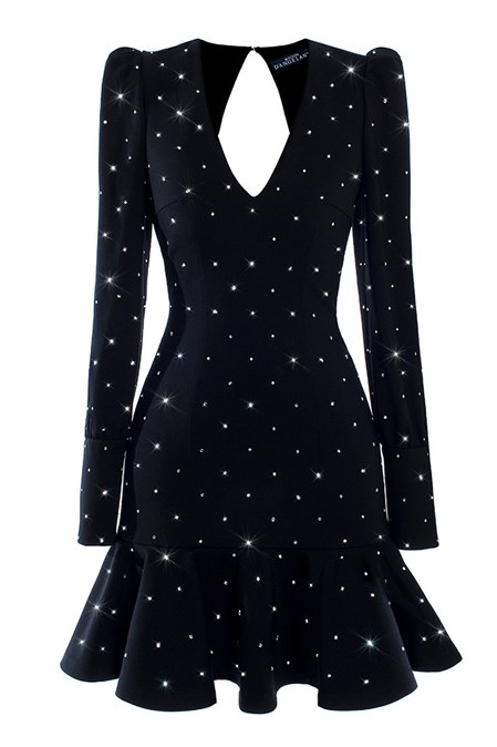 Mini dress with open back and mirrors - photo 6665